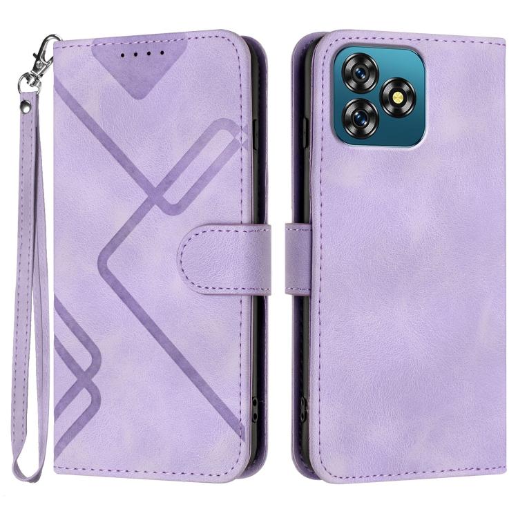 Line Pattern Skin Feel Leather Phone Case, For Oukitel C17 4G 2026, For Oukitel C26, For Oukitel C53, For Oukitel C51