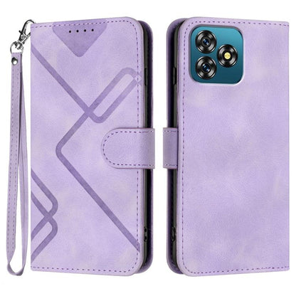 Line Pattern Skin Feel Leather Phone Case, For Oukitel C17 4G 2026, For Oukitel C26, For Oukitel C53, For Oukitel C51