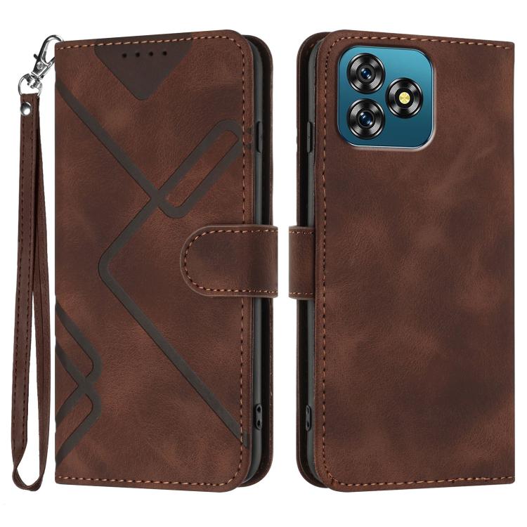 Line Pattern Skin Feel Leather Phone Case, For Oukitel C17 4G 2026, For Oukitel C26, For Oukitel C53, For Oukitel C51