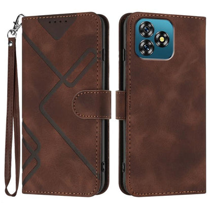 Line Pattern Skin Feel Leather Phone Case, For Oukitel C17 4G 2026, For Oukitel C26, For Oukitel C53, For Oukitel C51