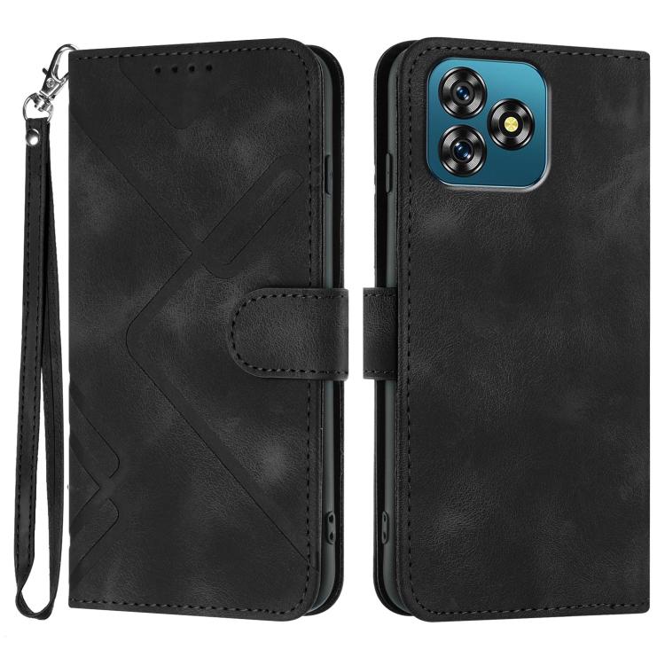 Line Pattern Skin Feel Leather Phone Case, For Oukitel C17 4G 2026, For Oukitel C26, For Oukitel C53, For Oukitel C51