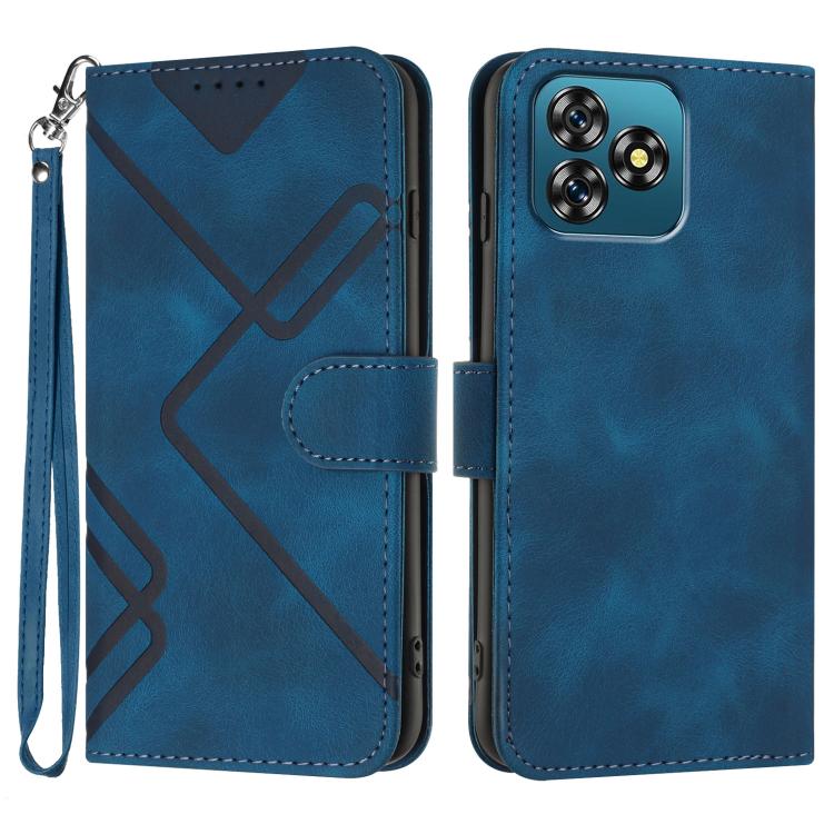 Line Pattern Skin Feel Leather Phone Case, For Oukitel C17 4G 2026, For Oukitel C26, For Oukitel C53, For Oukitel C51