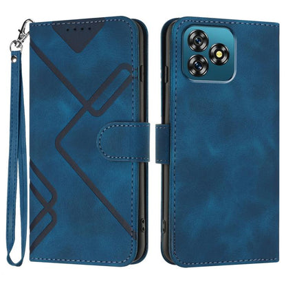 Line Pattern Skin Feel Leather Phone Case, For Oukitel C17 4G 2026, For Oukitel C26, For Oukitel C53, For Oukitel C51