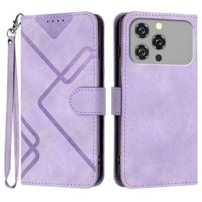 Line Pattern Skin Feel Leather Phone Case, For Oukitel C17 4G 2026, For Oukitel C26, For Oukitel C53, For Oukitel C51