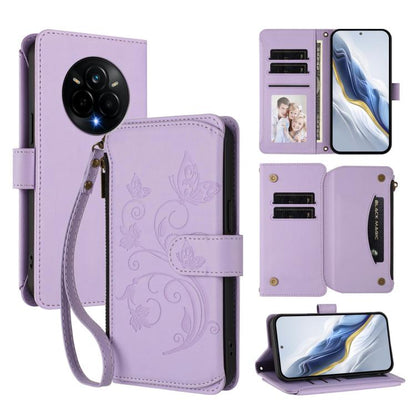 Butterfly Love Flower Multi-card Zipper Wallet Leather Phone Case, For Realme P3 Ultra 5G Global, For Realme P3 Pro 5G Global, For Realme C75 4G Global / 14x 5G India, For Realme 14 Pro+ 5G, For Realme 14 Pro+ 5G Global, For Realme 14 Pro 5G India     ...