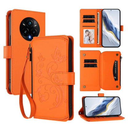 Butterfly Love Flower Multi-card Zipper Wallet Leather Phone Case, For Realme P3 Ultra 5G Global, For Realme P3 Pro 5G Global, For Realme C75 4G Global / 14x 5G India, For Realme 14 Pro+ 5G, For Realme 14 Pro+ 5G Global, For Realme 14 Pro 5G India     ...