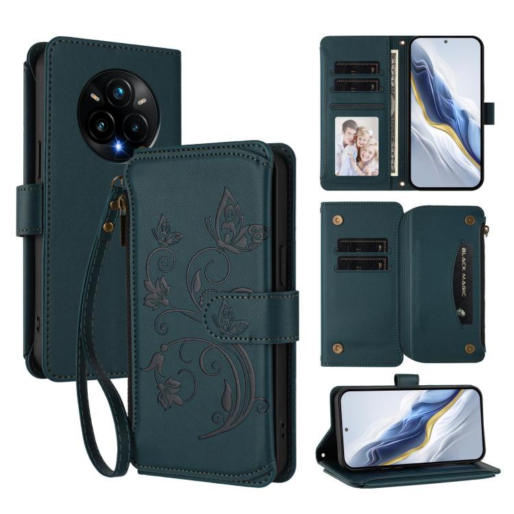 Butterfly Love Flower Multi-card Zipper Wallet Leather Phone Case, For Realme P3 Ultra 5G Global, For Realme P3 Pro 5G Global, For Realme C75 4G Global / 14x 5G India, For Realme 14 Pro+ 5G, For Realme 14 Pro+ 5G Global, For Realme 14 Pro 5G India     ...