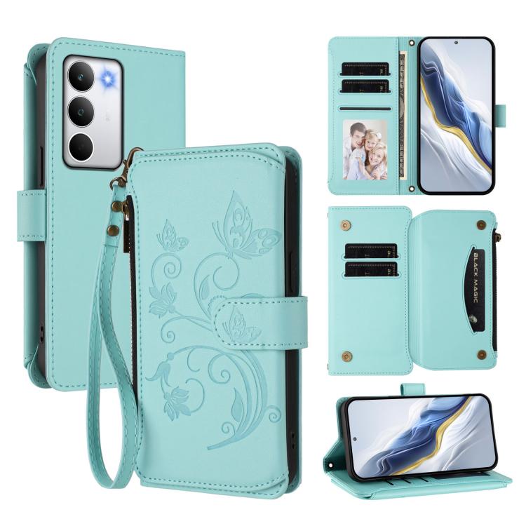 Butterfly Love Flower Multi-card Zipper Wallet Leather Phone Case, For Realme P4 Pro 5G, For Realme P4 5G, For Realme 15T 5G Global, For Realme C71 4G India, For Realme 15 5G / 15 Pro 5G, For Realme C71 4G Global, For Realme Neo7 Turbo                 ...