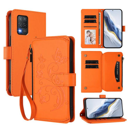 Butterfly Love Flower Multi-card Zipper Wallet Leather Phone Case, For Realme GT Neo 3, For Realme 9 5G India, For Realme 9 Pro 5G Global / 9 5G EU