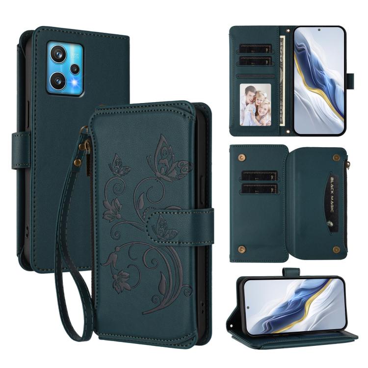 Butterfly Love Flower Multi-card Zipper Wallet Leather Phone Case, For Realme C55 4G Global / Narzo N55, For Realme C33 2023 / 2022, For Realme 10T 5G / 10S 5G, For Realme GT3 5G /  GT Neo 5 240W, For Realme 10 Pro 5G, For Realme 10 Pro+ 5G            ...