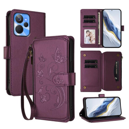 Butterfly Love Flower Multi-card Zipper Wallet Leather Phone Case, For Realme C55 4G Global / Narzo N55, For Realme C33 2023 / 2022, For Realme 10T 5G / 10S 5G, For Realme GT3 5G /  GT Neo 5 240W, For Realme 10 Pro 5G, For Realme 10 Pro+ 5G            ...