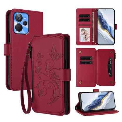 Butterfly Love Flower Multi-card Zipper Wallet Leather Phone Case, For Realme C55 4G Global / Narzo N55, For Realme C33 2023 / 2022, For Realme 10T 5G / 10S 5G, For Realme GT3 5G /  GT Neo 5 240W, For Realme 10 Pro 5G, For Realme 10 Pro+ 5G            ...