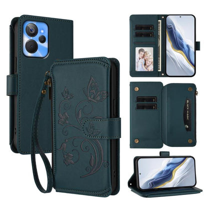 Butterfly Love Flower Multi-card Zipper Wallet Leather Phone Case, For Realme C55 4G Global / Narzo N55, For Realme C33 2023 / 2022, For Realme 10T 5G / 10S 5G, For Realme GT3 5G /  GT Neo 5 240W, For Realme 10 Pro 5G, For Realme 10 Pro+ 5G            ...