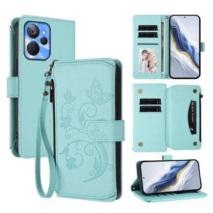 Butterfly Love Flower Multi-card Zipper Wallet Leather Phone Case, For Realme C55 4G Global / Narzo N55, For Realme C33 2023 / 2022, For Realme 10T 5G / 10S 5G, For Realme GT3 5G /  GT Neo 5 240W, For Realme 10 Pro 5G, For Realme 10 Pro+ 5G            ...