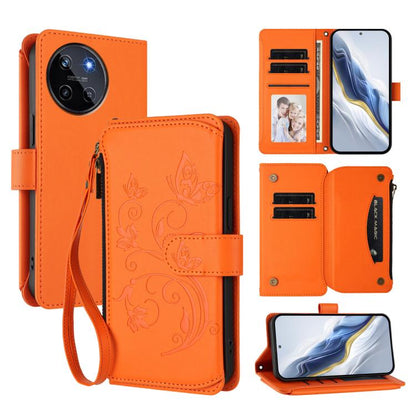 Butterfly Love Flower Multi-card Zipper Wallet Leather Phone Case, For Realme 13+ 5G Global, For Realme 13 Pro / 13 Pro+ 5G Global, For Realme GT 6 5G / GT 6T 5G Global, For Realme C67 4G / 12 Lite 4G Global, For Realme 12 Pro / 12 Pro+ / P1 Pro 5G    ...