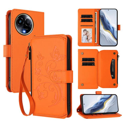 Butterfly Love Flower Multi-card Zipper Wallet Leather Phone Case, For Realme 13+ 5G Global, For Realme 13 Pro / 13 Pro+ 5G Global, For Realme GT 6 5G / GT 6T 5G Global, For Realme C67 4G / 12 Lite 4G Global, For Realme 12 Pro / 12 Pro+ / P1 Pro 5G    ...