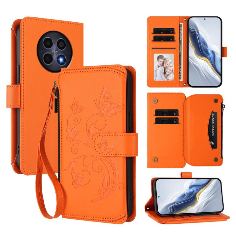 Butterfly Love Flower Multi-card Zipper Wallet Leather Phone Case, For Realme P3 Ultra 5G Global, For Realme P3 Pro 5G Global, For Realme C75 4G Global / 14x 5G India, For Realme 14 Pro+ 5G, For Realme 14 Pro+ 5G Global, For Realme 14 Pro 5G India     ...