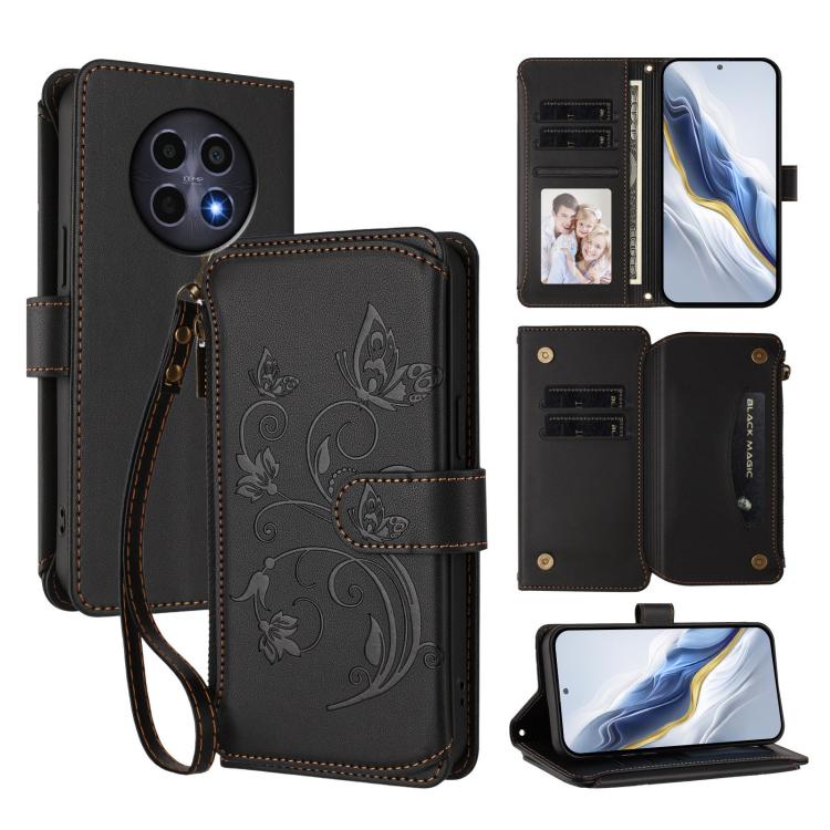 Butterfly Love Flower Multi-card Zipper Wallet Leather Phone Case, For Realme P3 Ultra 5G Global, For Realme P3 Pro 5G Global, For Realme C75 4G Global / 14x 5G India, For Realme 14 Pro+ 5G, For Realme 14 Pro+ 5G Global, For Realme 14 Pro 5G India     ...