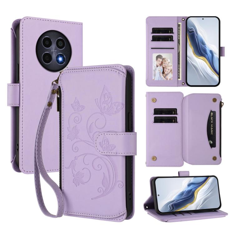 Butterfly Love Flower Multi-card Zipper Wallet Leather Phone Case, For Realme P3 Ultra 5G Global, For Realme P3 Pro 5G Global, For Realme C75 4G Global / 14x 5G India, For Realme 14 Pro+ 5G, For Realme 14 Pro+ 5G Global, For Realme 14 Pro 5G India     ...