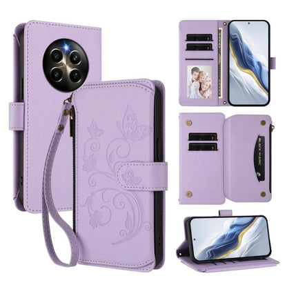 Butterfly Love Flower Multi-card Zipper Wallet Leather Phone Case, For Realme 13+ 5G Global, For Realme 13 Pro / 13 Pro+ 5G Global, For Realme GT 6 5G / GT 6T 5G Global, For Realme C67 4G / 12 Lite 4G Global, For Realme 12 Pro / 12 Pro+ / P1 Pro 5G    ...