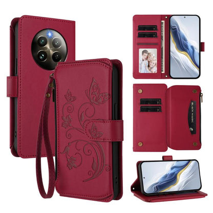 Butterfly Love Flower Multi-card Zipper Wallet Leather Phone Case, For Realme P3 Ultra 5G Global, For Realme P3 Pro 5G Global, For Realme C75 4G Global / 14x 5G India, For Realme 14 Pro+ 5G, For Realme 14 Pro+ 5G Global, For Realme 14 Pro 5G India     ...
