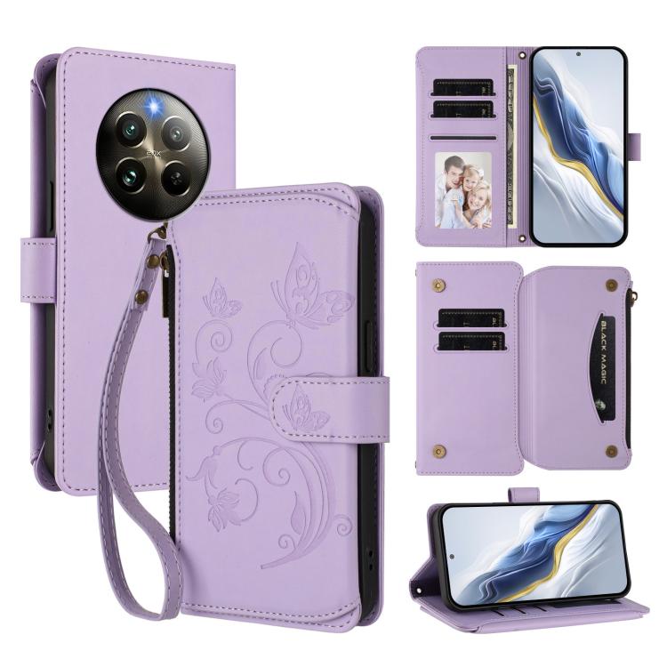 Butterfly Love Flower Multi-card Zipper Wallet Leather Phone Case, For Realme P3 Ultra 5G Global, For Realme P3 Pro 5G Global, For Realme C75 4G Global / 14x 5G India, For Realme 14 Pro+ 5G, For Realme 14 Pro+ 5G Global, For Realme 14 Pro 5G India     ...