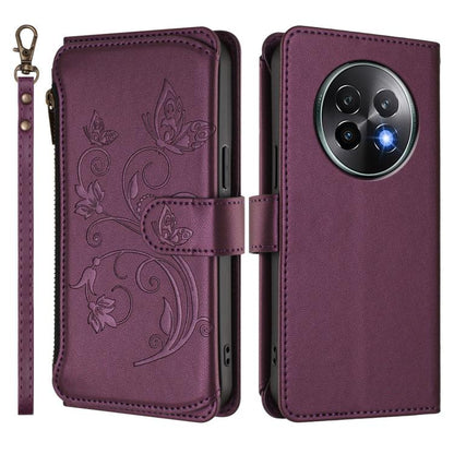 Butterfly Love Flower Multi-card Zipper Wallet Leather Phone Case, For Realme 13+ 5G Global, For Realme 13 Pro / 13 Pro+ 5G Global, For Realme GT 6 5G / GT 6T 5G Global, For Realme C67 4G / 12 Lite 4G Global, For Realme 12 Pro / 12 Pro+ / P1 Pro 5G    ...