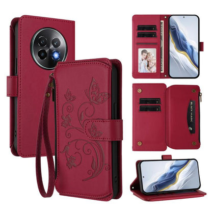 Butterfly Love Flower Multi-card Zipper Wallet Leather Phone Case, For Realme 13+ 5G Global, For Realme 13 Pro / 13 Pro+ 5G Global, For Realme GT 6 5G / GT 6T 5G Global, For Realme C67 4G / 12 Lite 4G Global, For Realme 12 Pro / 12 Pro+ / P1 Pro 5G    ...