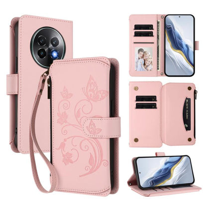 Butterfly Love Flower Multi-card Zipper Wallet Leather Phone Case, For Realme 13+ 5G Global, For Realme 13 Pro / 13 Pro+ 5G Global, For Realme GT 6 5G / GT 6T 5G Global, For Realme C67 4G / 12 Lite 4G Global, For Realme 12 Pro / 12 Pro+ / P1 Pro 5G    ...
