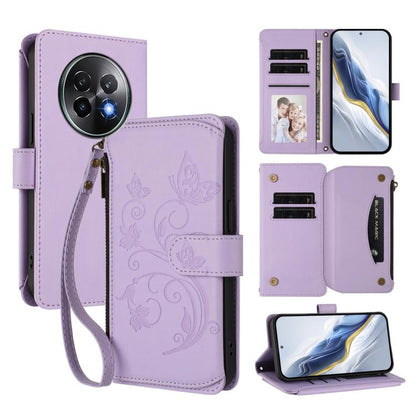 Butterfly Love Flower Multi-card Zipper Wallet Leather Phone Case, For Realme 13+ 5G Global, For Realme 13 Pro / 13 Pro+ 5G Global, For Realme GT 6 5G / GT 6T 5G Global, For Realme C67 4G / 12 Lite 4G Global, For Realme 12 Pro / 12 Pro+ / P1 Pro 5G    ...
