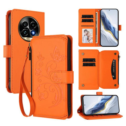 Butterfly Love Flower Multi-card Zipper Wallet Leather Phone Case, For Realme 13+ 5G Global, For Realme 13 Pro / 13 Pro+ 5G Global, For Realme GT 6 5G / GT 6T 5G Global, For Realme C67 4G / 12 Lite 4G Global, For Realme 12 Pro / 12 Pro+ / P1 Pro 5G    ...