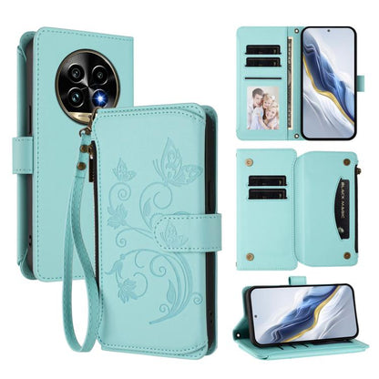 Butterfly Love Flower Multi-card Zipper Wallet Leather Phone Case, For Realme 13+ 5G Global, For Realme 13 Pro / 13 Pro+ 5G Global, For Realme GT 6 5G / GT 6T 5G Global, For Realme C67 4G / 12 Lite 4G Global, For Realme 12 Pro / 12 Pro+ / P1 Pro 5G    ...