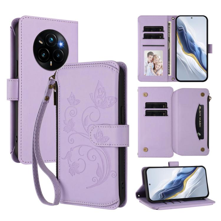 Butterfly Love Flower Multi-card Zipper Wallet Leather Phone Case, For Realme P3 Ultra 5G Global, For Realme P3 Pro 5G Global, For Realme C75 4G Global / 14x 5G India, For Realme 14 Pro+ 5G, For Realme 14 Pro+ 5G Global, For Realme 14 Pro 5G India     ...