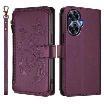Butterfly Love Flower Multi-card Zipper Wallet Leather Phone Case, For Realme C55 4G Global / Narzo N55, For Realme C33 2023 / 2022, For Realme 10T 5G / 10S 5G, For Realme GT3 5G /  GT Neo 5 240W, For Realme 10 Pro 5G, For Realme 10 Pro+ 5G            ...