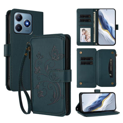 Butterfly Love Flower Multi-card Zipper Wallet Leather Phone Case, For Realme P3 Ultra 5G Global, For Realme P3 Pro 5G Global, For Realme C75 4G Global / 14x 5G India, For Realme 14 Pro+ 5G, For Realme 14 Pro+ 5G Global, For Realme 14 Pro 5G India     ...