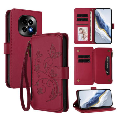 Butterfly Love Flower Multi-card Zipper Wallet Leather Phone Case, For Realme P3 Ultra 5G Global, For Realme P3 Pro 5G Global, For Realme C75 4G Global / 14x 5G India, For Realme 14 Pro+ 5G, For Realme 14 Pro+ 5G Global, For Realme 14 Pro 5G India     ...