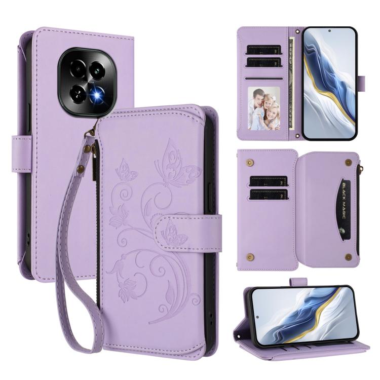Butterfly Love Flower Multi-card Zipper Wallet Leather Phone Case, For Realme P3 Ultra 5G Global, For Realme P3 Pro 5G Global, For Realme C75 4G Global / 14x 5G India, For Realme 14 Pro+ 5G, For Realme 14 Pro+ 5G Global, For Realme 14 Pro 5G India     ...