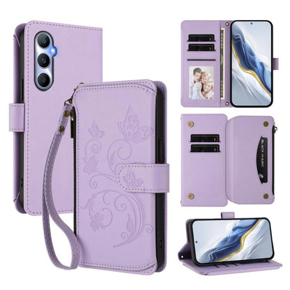 Butterfly Love Flower Multi-card Zipper Wallet Leather Phone Case, For Realme 13+ 5G Global, For Realme 13 Pro / 13 Pro+ 5G Global, For Realme GT 6 5G / GT 6T 5G Global, For Realme C67 4G / 12 Lite 4G Global, For Realme 12 Pro / 12 Pro+ / P1 Pro 5G    ...