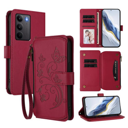 Butterfly Love Flower Multi-card Zipper Wallet Leather Phone Case, For Realme P3 Ultra 5G Global, For Realme P3 Pro 5G Global, For Realme C75 4G Global / 14x 5G India, For Realme 14 Pro+ 5G, For Realme 14 Pro+ 5G Global, For Realme 14 Pro 5G India     ...
