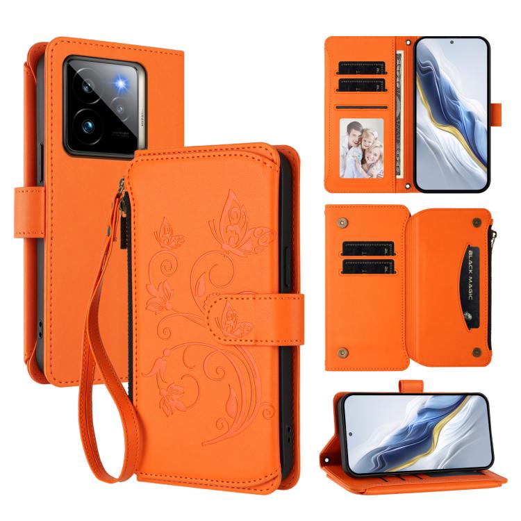 Butterfly Love Flower Multi-card Zipper Wallet Leather Phone Case, For Realme P3 Ultra 5G Global, For Realme P3 Pro 5G Global, For Realme C75 4G Global / 14x 5G India, For Realme 14 Pro+ 5G, For Realme 14 Pro+ 5G Global, For Realme 14 Pro 5G India     ...