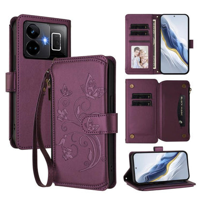 Butterfly Love Flower Multi-card Zipper Wallet Leather Phone Case, For Realme C55 4G Global / Narzo N55, For Realme C33 2023 / 2022, For Realme 10T 5G / 10S 5G, For Realme GT3 5G /  GT Neo 5 240W, For Realme 10 Pro 5G, For Realme 10 Pro+ 5G            ...