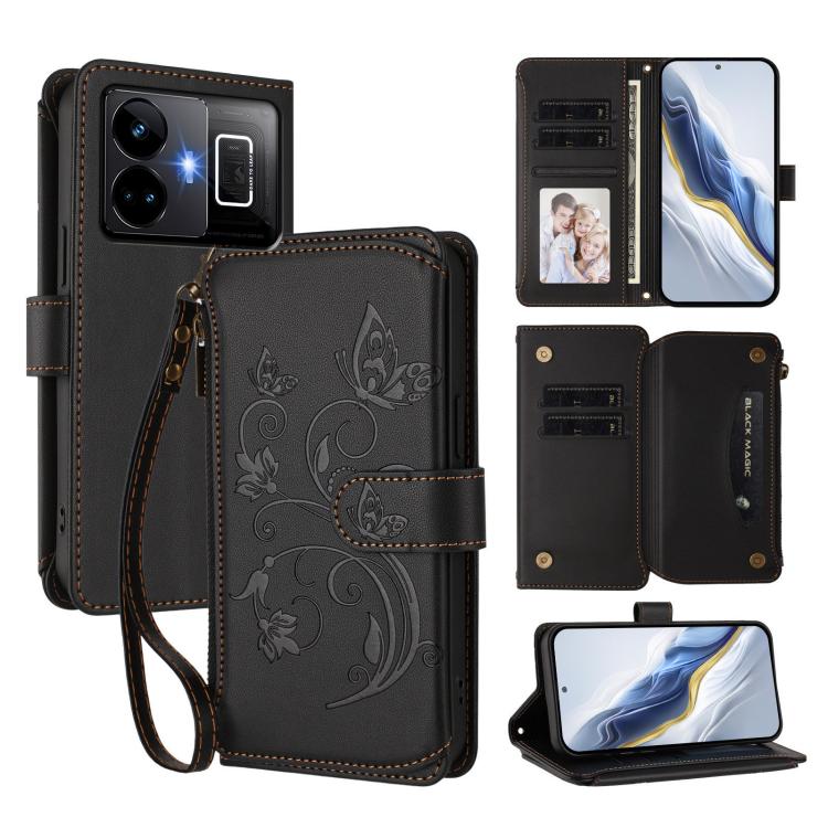 Butterfly Love Flower Multi-card Zipper Wallet Leather Phone Case, For Realme C55 4G Global / Narzo N55, For Realme C33 2023 / 2022, For Realme 10T 5G / 10S 5G, For Realme GT3 5G /  GT Neo 5 240W, For Realme 10 Pro 5G, For Realme 10 Pro+ 5G            ...