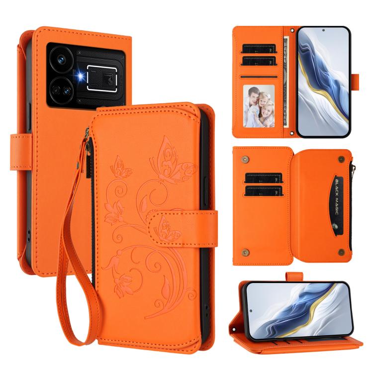 Butterfly Love Flower Multi-card Zipper Wallet Leather Phone Case, For Realme 13+ 5G Global, For Realme 13 Pro / 13 Pro+ 5G Global, For Realme GT 6 5G / GT 6T 5G Global, For Realme C67 4G / 12 Lite 4G Global, For Realme 12 Pro / 12 Pro+ / P1 Pro 5G    ...