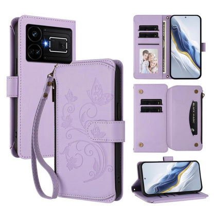 Butterfly Love Flower Multi-card Zipper Wallet Leather Phone Case, For Realme 13+ 5G Global, For Realme 13 Pro / 13 Pro+ 5G Global, For Realme GT 6 5G / GT 6T 5G Global, For Realme C67 4G / 12 Lite 4G Global, For Realme 12 Pro / 12 Pro+ / P1 Pro 5G    ...
