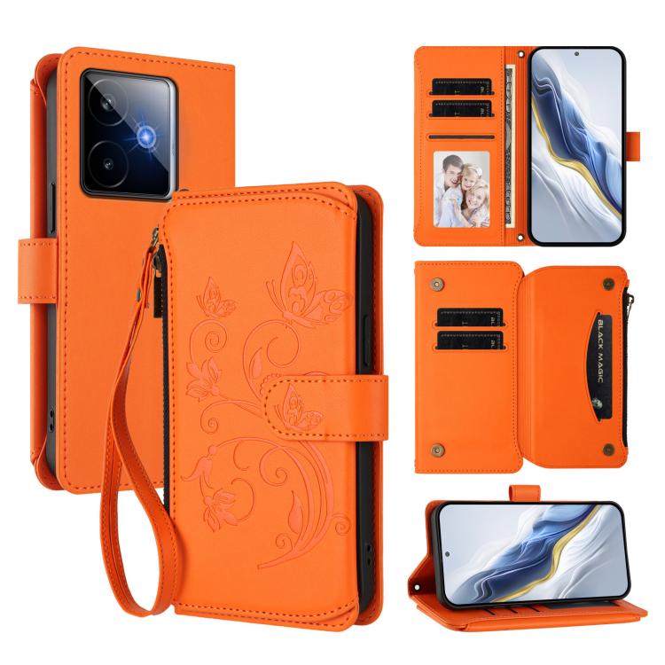 Butterfly Love Flower Multi-card Zipper Wallet Leather Phone Case, For Realme P4 Pro 5G, For Realme P4 5G, For Realme 15T 5G Global, For Realme C71 4G India, For Realme 15 5G / 15 Pro 5G, For Realme C71 4G Global, For Realme Neo7 Turbo                 ...
