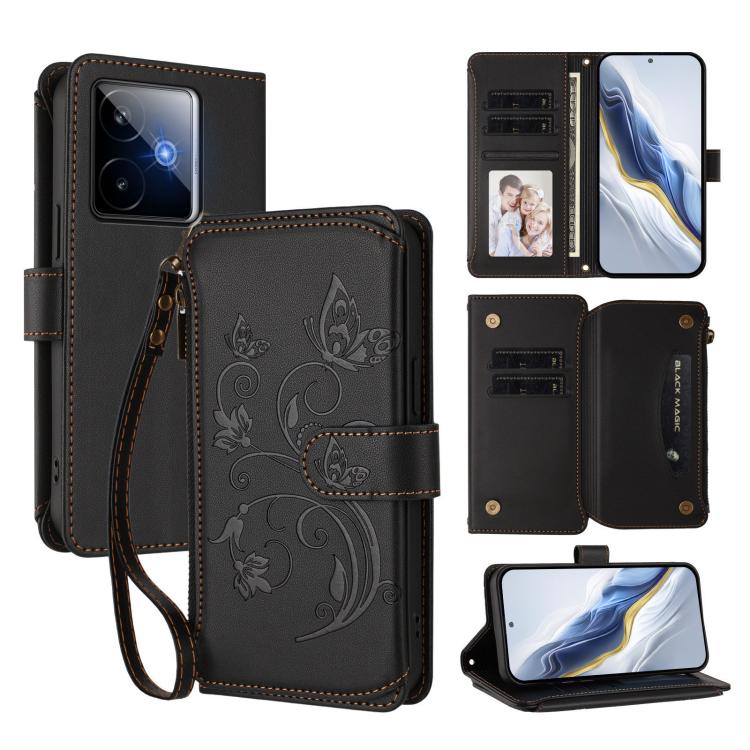 Butterfly Love Flower Multi-card Zipper Wallet Leather Phone Case, For Realme P4 Pro 5G, For Realme P4 5G, For Realme 15T 5G Global, For Realme C71 4G India, For Realme 15 5G / 15 Pro 5G, For Realme C71 4G Global, For Realme Neo7 Turbo                 ...