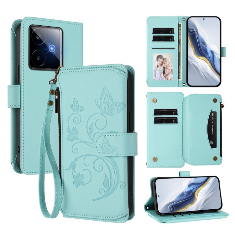 Butterfly Love Flower Multi-card Zipper Wallet Leather Phone Case, For Realme P4 Pro 5G, For Realme P4 5G, For Realme 15T 5G Global, For Realme C71 4G India, For Realme 15 5G / 15 Pro 5G, For Realme C71 4G Global, For Realme Neo7 Turbo                 ...
