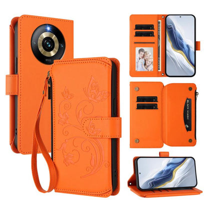 Butterfly Love Flower Multi-card Zipper Wallet Leather Phone Case, For Realme 13+ 5G Global, For Realme 13 Pro / 13 Pro+ 5G Global, For Realme GT 6 5G / GT 6T 5G Global, For Realme C67 4G / 12 Lite 4G Global, For Realme 12 Pro / 12 Pro+ / P1 Pro 5G    ...