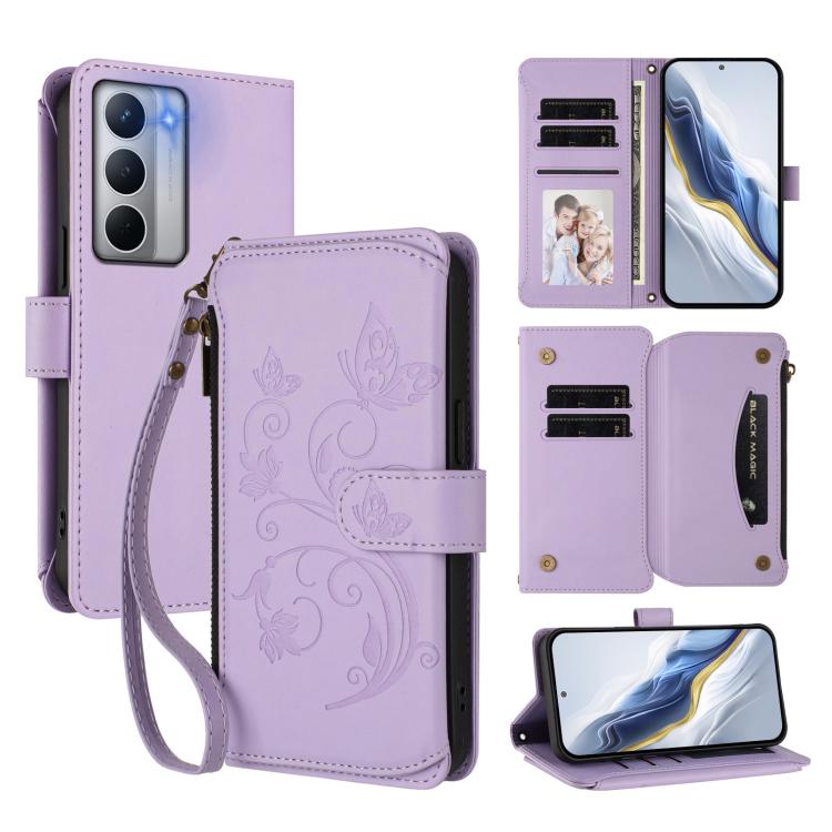 Butterfly Love Flower Multi-card Zipper Wallet Leather Phone Case, For Realme P4 Pro 5G, For Realme P4 5G, For Realme 15T 5G Global, For Realme C71 4G India, For Realme 15 5G / 15 Pro 5G, For Realme C71 4G Global, For Realme Neo7 Turbo                 ...