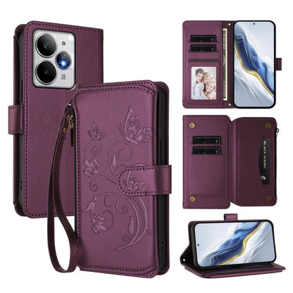 Butterfly Love Flower Multi-card Zipper Wallet Leather Phone Case, For Realme P4 Pro 5G, For Realme P4 5G, For Realme 15T 5G Global, For Realme C71 4G India, For Realme 15 5G / 15 Pro 5G, For Realme C71 4G Global, For Realme Neo7 Turbo                 ...